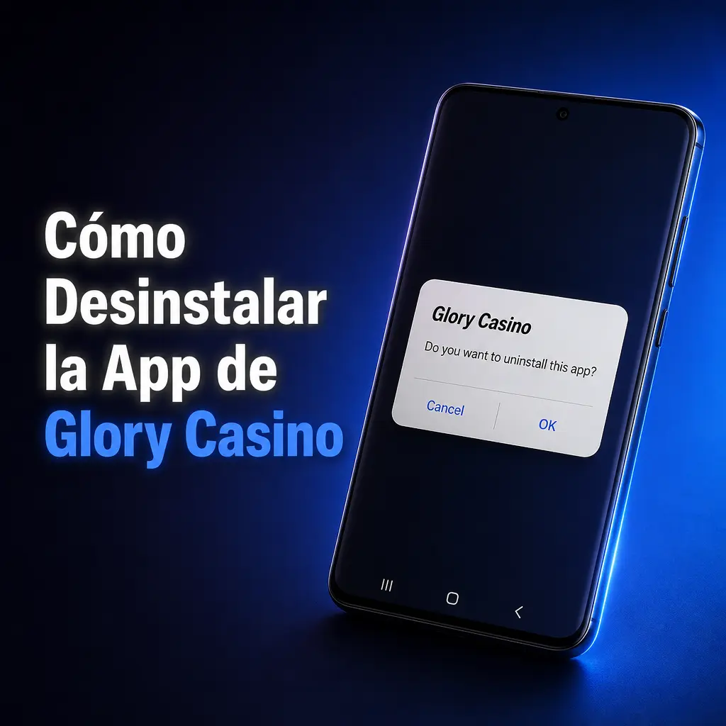 Pasos para desinstalar la app de Glory Casino desde la pantalla principal del celular en Android e iOS